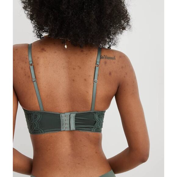 Aerie Show Off Plunge Push Up Rooftop Garden Lace Bra 38C - Picture 3 of 9